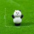 Miniature cute panda figurine for DIY landscape decor, dimension lines 3.2cm x 2.3cm - 3# Flower Panda