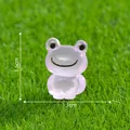 Cute miniature purple frog figurine for micro landscape DIY gardening decor, 1.5cm height - Luminous Frog / 1.5cm x 1.1cm / Purple
