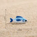 Figurine de poisson miniature bleue et blanche pour la décoration de paysages d'aquarium DIY - Style Saury / 2# Saury