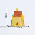 Miniature country house resin ornament for DIY terrarium and micro landscapes decor - Rose Pink