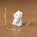 Cute miniature West Highland White Terrier puppy figurine for micro-landscape DIY decor - Standing Style / 2.2cm x 2.1cm x 2.9cm