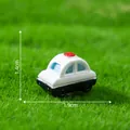 Figurita de coche de policía en miniatura para jardinería micro paisaje, 1,9x1,4 cm - Coche de Policía