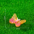 Small gradient resin butterfly figurine for micro landscape gardening DIY garden decor - 1# Butterfly (Yellow-Pink)