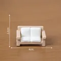 Miniatura di divano beige e bianco simulato per decorazione fai-da-te casa bambole - Divano (6#)