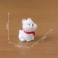 Cute miniature West Highland White Terrier figurine with red scarf for dollhouse DIY decor - Scarf Style / 2.4cm x 2.4cm x 1.9cm