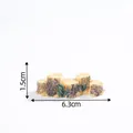 Miniature resin tree stump cluster for DIY fairy garden landscaping decor, 6.3x1.5cm size - 12# Five Stump Bridge