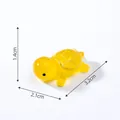 Luminous yellow turtle figurine showing dimensions for micro-landscape DIY fish tank decor - Printed Style (C0678) / L / Light Yellow