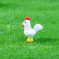 Statuetta di gallo bianco in miniatura in resina per decorazione paesaggistica fai da te - 1# Gallo Bianco / 2.1x1.7cm
