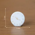 Figura de reloj en miniatura blanco 1,7cm para paisaje de casa de muñecas y jardín DIY - 8# Reloj