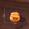 Detailed miniature Chinese New Year food dish model with 1.8cm by 0.8cm dimensions - Sweet and Sour Pork Ribs