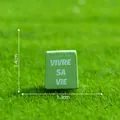 Miniature green garden decoration model with Vivre Sa Vie signpost 1.4cm height - 1.4x1.3cm
