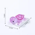 Miniature purple translucent turtle figurine for DIY fairy garden and aquarium decor - Printed Style (C0678) / L / Purple