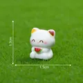 Figurine miniature de chat calicot avec pastèque, décoration de jardin, 1,5x1,7 cm - Tenant une Pastèque (6#)