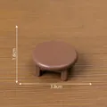 Mini tavolino rotondo marrone per paesaggistica fai-da-te della casa delle bambole - Tavolo Rotondo (10#)