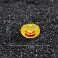 Miniature Halloween luminous pumpkin ornament for dollhouse DIY, 1.4cm x 0.9cm size. - Classic Smile Pumpkin / 1.4cmx0.9cm / Yellow
