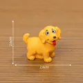 Miniature golden retriever puppy figurine for DIY dollhouse decoration, 2.6cm size - Golden Retriever Puppy / 2.6cm x 2.6cm / Golden Retriever