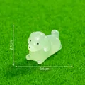 Miniature luminous dachshund figurine in light green for DIY dollhouse decoration - Luminous Dachshund / 1# Green