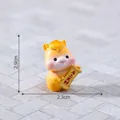 Miniatura linda figura de caballo amarillo para Año Chino del Caballo, altura 2,9 cm - Fortuna Inmediata
