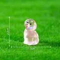 Miniature luminous pink puppy figurine for DIY micro-landscape decor, 2.2cm high - Red