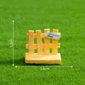 Miniature yellow garden fence platform model for DIY landscape decoration, 3.8cm wide - 3.2x3.8cm