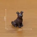 Miniature brown puppy figurine 3.2cm height for dollhouse DIY decoration - Rottweiler Puppy / 2.2cm x 3.2cm / Rottweiler