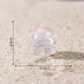 Figurine de méduse miniature rose translucide pour décoration d'aquarium DIY 2cm - Rose