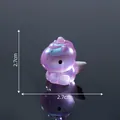 Cute iridescent purple unicorn figurine for DIY micro landscape, 2.7cm mini ornament - Large (2.7cm) / Purple (Model 2 Large)