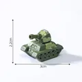 Miniature green camouflage tank model, length 3cm and height 2.2cm for DIY decor. - 1# Tank