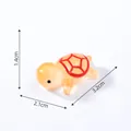 Luminous miniature turtle figurine for DIY micro landscape decoration, 3.2cm length - Printed Style (C0678) / L / Yellow