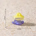 Figurine de méduse miniature jaune et violette pour décoration d'aquarium, 2,3 cm - Jaune & Violet