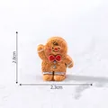 Cute miniature Christmas gingerbread man figurine for micro landscape DIY decoration, 2.8x2.3cm - 2.8x2.3cm