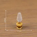 Miniature glow-in-the-dark resin ghee lamp ornament for dollhouse DIY decor 2.7cm - 4# Rhombus Lamp (Gold)