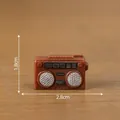 Vintage brown miniature radio dollhouse accessory with 1.8cm height and 2.8cm width - 1# Radio / 2.8x1.8cm