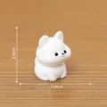 Cute white luminous miniature sitting puppy figurine for DIY dollhouse decoration, 2.0cm - Sitting Puppy (C2998) / 1.6x2.0cm / Solid White