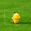 Miniature cute yellow bee figurine for moss micro landscape DIY gardening decoration - Classic Yellow / 1.7x1.2cm / 1# Round Face