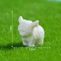 Miniature white resin highland cow figurine for DIY garden micro landscape 1.9x1.8cm - White Cow (1#) / 1.9x1.8cm / White