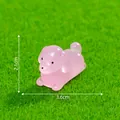Pink luminous miniature dachshund dog figurine for DIY micro landscape decoration - Luminous Dachshund / 4# Rose Red