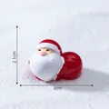 Miniature Santa Claus figurine for snow landscape DIY desktop decor 2.1x3cm size - Style 4 Pulling Gift (Santa)