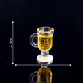 Detailed miniature beer mug glass model for dollhouse DIY decoration, size 2.7cm x 2cm - 2# Large Cup (C2824)