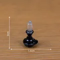 3cm miniature resin glow-in-the-dark candle lamp with black holder for DIY dollhouse - 5# Candle Lamp (Black)