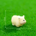 Miniature cream Highland cow figurine for DIY micro landscape farm decor, 2.5cm - Small White Highland Cow