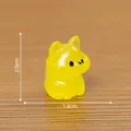 Cute luminous yellow miniature puppy figurine for dollhouse DIY decor, 2.0cm height - Sitting Puppy (C2998) / 1.6x2.0cm / Glow Yellow