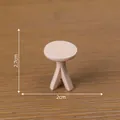 Miniatura de mesa redonda rosa para decoración de casas de muñecas, 2,7 cm x 2,0 cm - 14#khaki high table