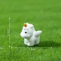 Cute miniature white unicorn pegasus figurine for DIY micro landscape decoration 2.3cm size - 2.3cm x 2.3cm / 2# White