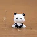 Miniature cute sitting panda resin figurine for DIY decor, small 1.8cm x 1.9cm desktop ornament - Panda / 1.9cm x 1.8cm