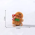 Adorable 2.7cm miniature Christmas gingerbread man figurine for DIY snow scene decoration - 2.7x2.2cm