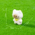 Miniature white cat figurine with dimensions for micro landscape DIY garden decoration - Miniature Animal / 1# Siamese Cat