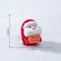 Miniature Santa Claus figurine holding Merry Christmas sign, size 2.1x2.5cm for DIY - Style 5 Holding Sign (Santa)