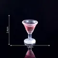 Detailed miniature pink cocktail glass model for dollhouse DIY landscape decoration, 2.4cm height - 3# Large Cup (C2824)
