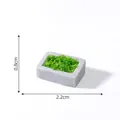 Miniature rectangular moss planter accessory for DIY micro landscapes (2.2cm x 0.8cm) - Style 1 Trough / Gray Feeding Trough